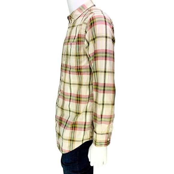 Madda Fella Mens Shirt Button Down Multicolor Plaid Cotton Long Sleeve SIze M - Picture 10 of 13